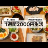 【料理Vlog】【1週間2000円生活】〜1人暮らしOLの30分で作る1週間の自炊記録〜 担々麺/鶏ハム/とんぺい焼き/ヤンニョムチキン