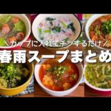 レンチンだけで簡単！【春雨スープまとめ】ダイエット/朝ごはんレシピ/ soup / Japanese food