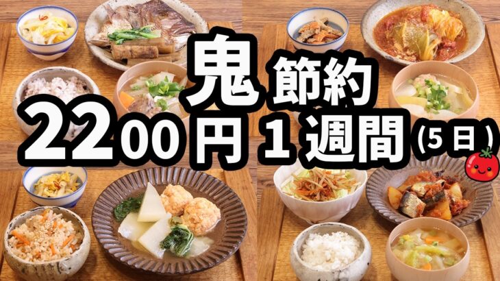 【1食250円】鬼節約で至福の夜ご飯 おかず2200円 年末の1週間献立(5日間)(2024年12月) 二人暮らし(587)