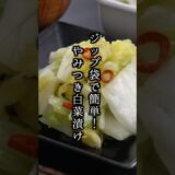 やみつき白菜漬けの作り方｜ジップ袋で超簡単！#白菜  #節約レシピ #大量消費 #料理研究家ゆかり #shorts