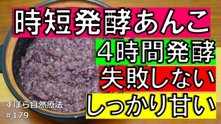 時短発酵あんこレシピ　4時間発酵で完成！甘みが出るポイント4つ　　ずぼら自然療法#179