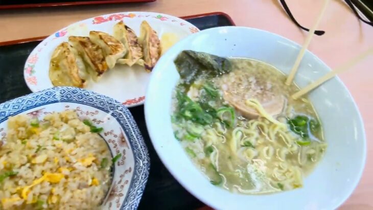 満腹セット🍜🥟🍚❗選べるラーメン🍜💡王道の塩ラーメン美味しい😋🎵👍にんたまラーメン茨城県つくば店🥟