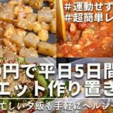 【痩せるレシピ】3ヶ月で10キロ痩せたアラサー社会人が作る平日5日間のダイエット作り置き5品｜ダイエット中のリアルなヘルシーレシピ｜5 diet recipes