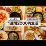 【料理Vlog】【1週間2000円生活】〜1人暮らしOLの30分で作る1週間の自炊記録〜