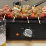 減煙電気七輪を使っておうち焼き鳥ビール