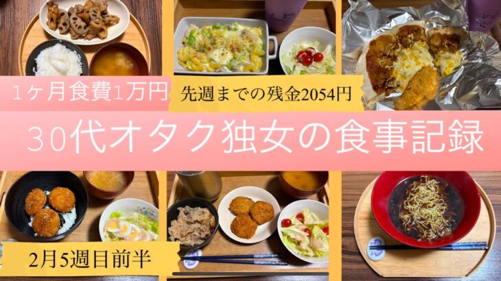 一人暮らしの食事記録/30代独女/食費1ヶ月1万円/オタク