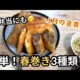 【食費公開】大食い？！夫に作る3種類の春巻き【コストコのプルコギビーフアレンジ】