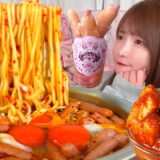 【大食い】辛ラーメンアレンジ【ASMR】