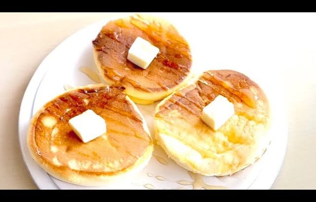 【ふわふわ】口の中で溶けるスフレパンケーキの作り方　材料4つで作れるスフレパンケーキのレシピHow to make soufflé pancakes　수플레 팬케이크 만드는 법