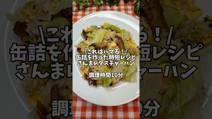 これはハマる！さんまの蒲焼缶を使った時短レシピ♪【さんまレタスチャーハン】#簡単レシピ #時短レシピ #アレンジレシピ #チャーハン #チャーハンレシピ