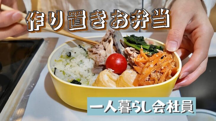 [お弁当Vlog]夜に作るお弁当おかず🌙狭いキッチンで4品作っていくよ🐷一人暮らし会社員