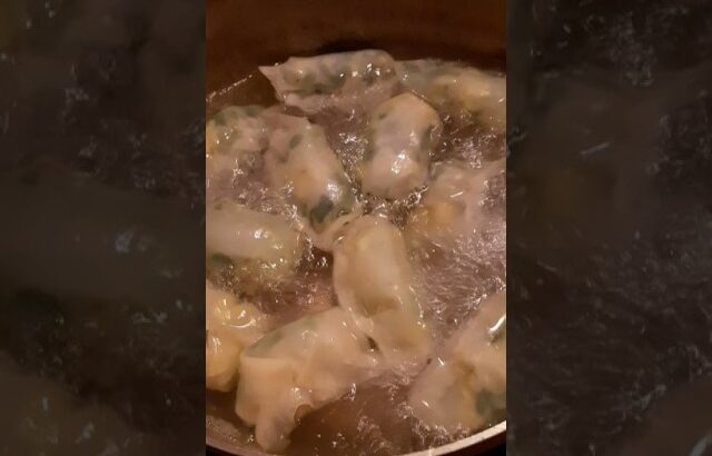 水餃子をゆでるコツ#がん予防 #料理 #節約 #中華料理  #ニラ玉