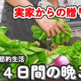 実家の野菜、ムダにしません。4日間の晩ごはん記録【節約・やりくり献立】