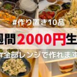 【超時短レンジだけ】2000円で10品作り置き！これで毎日の自炊から解放されます☀️