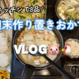 [8品作り置き]狭いキッチンでどどんと作るよVlog🐷平日楽する作り置き🌙一人暮らし会社員🌸