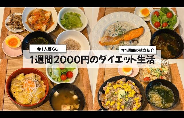 【料理Vlog】【1週間2000円のダイエット生活】〜1人暮らしOLの30分で作る1週間の自炊記録〜