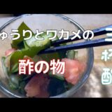[きゅうりとワカメで酢の物]一人暮らしレシピ。トマトを入れてみました。#酢の物レシピ