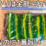 漬けて凍らせるだけ【冷凍きゅうり漬け】ひんやり新食感が病みつき！暑い夏にピッタリ！作り置き・常備菜・大量消費レシピ