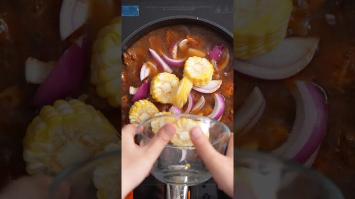 FIERY Rib & Noodle Pot: Sticky-Spicy Glory in 30 Mins!  #food #cooking #asmrfood