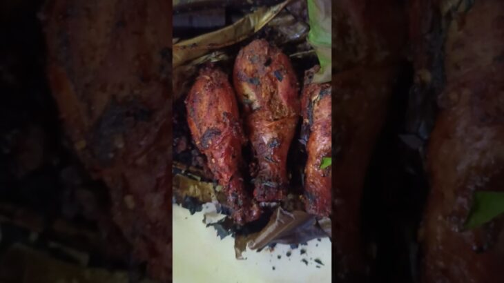 GRILLi Banana Leaf Chicken #cooking #foodie #shorts