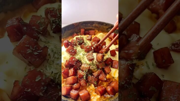 Rose Buldak and Caramelized SPAM 🤤 #food #shorts