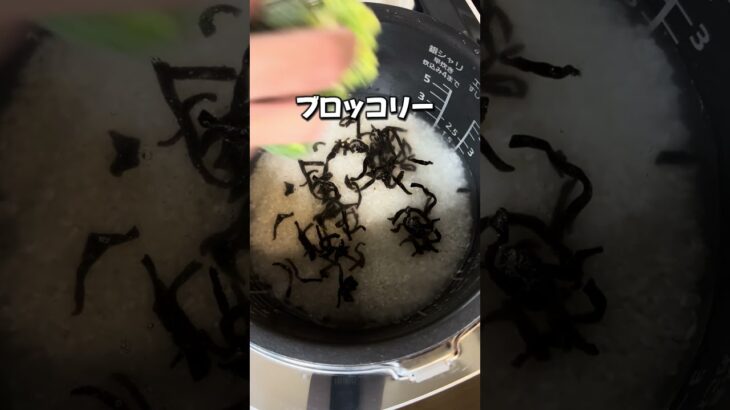 【ダイエット飯】鶏むね肉・ブロッコリーに食物繊維が豊富な塩きくらげを足してダイエットおにぎりを作ってみた