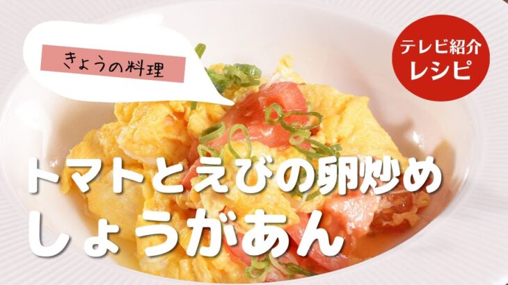 【きょうの料理レシピ】トマトとえびの卵炒め しょうがあん