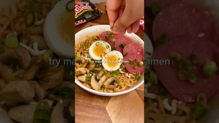 Try this elevated Ramen when you want something fancy with minimal  effort #buldak #easyrecipe