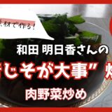“青じそが大事”炒め　肉野菜炒め 和田 明日香さんの節約レシピ　Green shiso is important for stir-frying