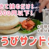 全部500円以下！休日に作りたい、火を使わない＆料理しない、超簡単ごほうびサンドレシピ5選！【一人暮らしラノベ作家の日常VLOG】