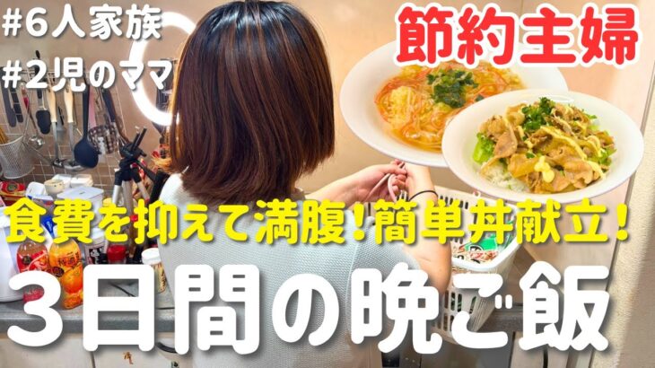 【3日間の節約丼レシピ】食費を抑えて満腹!簡単どんぶり献立