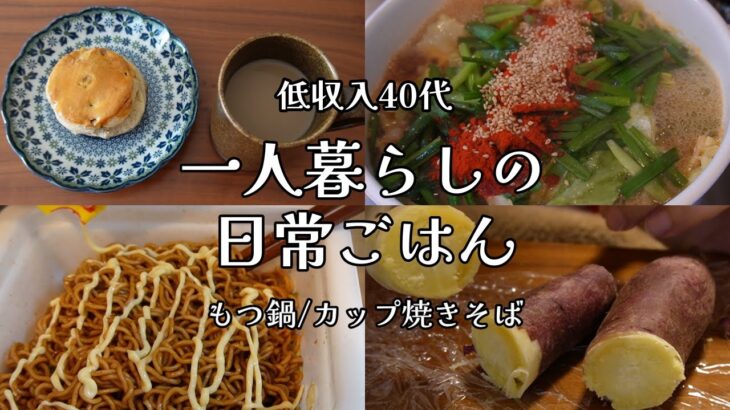 【日々の料理】自炊ルーティン｜もつ鍋｜カップ焼きそば｜在宅ワーク【一人暮らしの食生活】