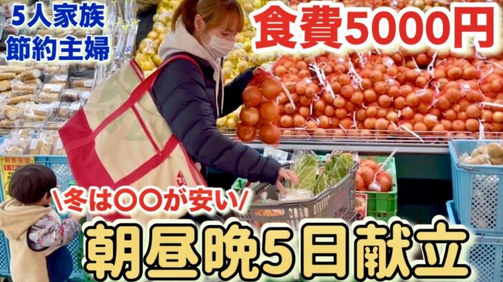 【節約ルーティン】1週間5000円の節約レシピ/今の時期は安い食材をフル活用！5人家族の食費月3万円以下でやりくりする節約主婦のドケチな節約生活/