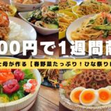 【栄養士母の1週間献立】6000円で5人家族5日間の晩ごはんを紹介！春野菜たっぷり！ひな祭りレシピ！子供が喜ぶ晩ごはん！簡単節約レシピ！#29【専業主婦・節約主婦3児の母】　